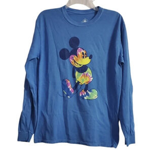 NWOT Disney Parks Disneyland Women's Tie-Dye Mickey Mouse Graphic Top M
